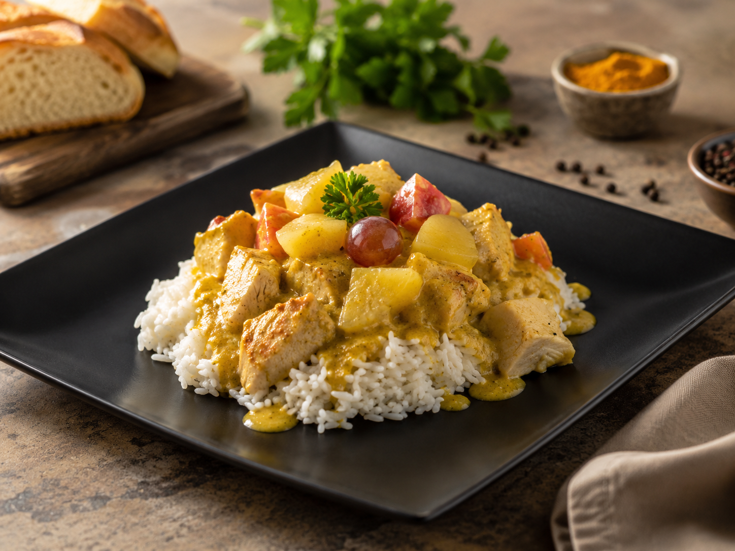 Swiss Riz Casimir (Quick Retro Chicken & Curry Cream)
